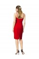 Outlet Sleeveless Stretch Crepe Sheath Red Evening Dress Canada