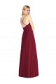 Outlet Sleeveless Soft Chiffon Criss Cross Back A-Line Royal Blue Maxi Evening Dress Canada