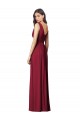 Outlet Sleeveless Soft Chiffon V-Back A-Line Royal Blue Maxi Evening Dress Canada
