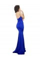 Outlet Sleeveless Stretch Crepe Low Back Mermaid Royal Blue Sexy Evening Dress Canada