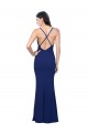 Outlet Sleeveless Stretch Crepe Low Back Sheath Royal Blue Evening Dress Canada