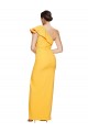 Outlet Sleeveless Stretch Crepe Sheath Saffron Evening Dress Canada