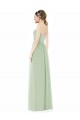 Outlet Sleeveless Soft Chiffon Low Back A-Line Sage Maxi Evening Dress Canada
