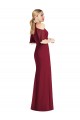 Outlet Cold Shoulder Soft Chiffon Mermaid Sage Maxi Evening Dress Canada