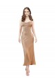 Outlet Sleeveless Silky Satin Low Back Sheath Rose Gold Evening Dress Canada