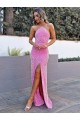 Outlet Sleeveless Velvet Sequin Sheath Halter Neck Evening Dress Canada