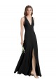 Outlet Sleeveless Stretch Crepe Sheath Black Evening Gown Canada