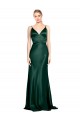 Outlet Sleeveless Stretch Satin V-Back Sheath Hunter Evening Dress Canada