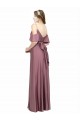 Outlet Cold Shoulder Silky Satin Low Back Sheath Evening Dress Canada