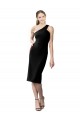 Outlet Sleeveless Stretch Crepe Sheath Black Evening Dress Canada