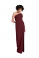 Outlet Sleeveless Stretch Crepe Sheath Burgundy Gold Evening Dress Canada