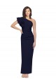 Outlet Sleeveless Stretch Crepe Sheath Dark Navy Evening Dress Canada