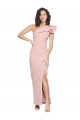 Outlet Sleeveless Stretch Crepe Sheath Mauve Evening Dress Canada