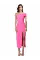 Outlet Sleeveless Stretch Crepe Sheath Fuchsia Evening Dress Canada