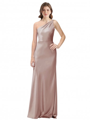 Outlet Sleeveless Stretch Satin Open Back Sheath Dusty Pink Evening Dress Canada