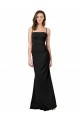 Outlet Sleeveless Stretch Crepe Open Back Sheath Black Evening Dresses Canada