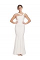 Outlet Sleeveless Stretch Crepe Low Back Sheath Ivory Evening Dress Canada