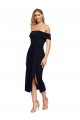 Outlet Sleeveless Stretch Crepe Low Back Sheath Black Evening Dress Canada
