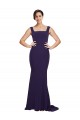 Outlet Sleeveless Stretch Crepe Sheath Dark Navy Semi Formal Evening Dress Canada