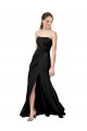 Outlet Sleeveless Stretch Crepe Low Back Sheath Black Evening Gown Canada