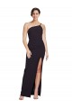 Outlet Sleeveless Stretch Crepe Sheath Black Bridal Party Dress Canada