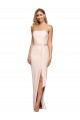 Outlet Sleeveless Stretch Crepe Low Back Sheath Nude Evening Dress Canada