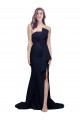 Outlet Sleeveless Stretch Crepe Low Back Sheath Dark Navy Formal Evening Dress Canada