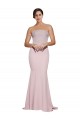 Outlet Sleeveless Stretch Crepe Low Back Sheath Mauve Evening Dress Canada