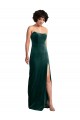 Outlet Sleeveless Stretch Velvet Low Back Sheath Dark Green Sexy Evening Dress Canada