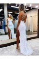 Outlet Sleeveless Velvet Sequin Sheath Long Evening Gown Canada