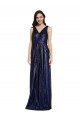 Outlet Sleeveless Sequin V-Back Sheath Dark Navy Evening Dress Canada