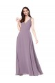 Outlet Sleeveless Soft Chiffon Low Back Sheath Dark Lavender Sexy Evening Dress Canada