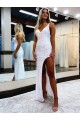 Outlet Sleeveless Velvet Sequin Sheath Long Evening Gown Canada