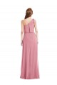 Outlet Sleeveless Soft Chiffon A-Line Skin Pink Maxi Evening Dress Canada