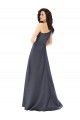Outlet Sleeveless Satin A-Line Slate Grey Evening Dress Canada