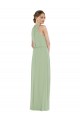 Outlet Sleeveless Soft Chiffon A-Line Smoke Green Maxi Evening Dress Canada
