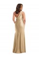 Outlet Sleeveless Silky Satin Mermaid Soft Gold Plus Size Evening Dress Canada