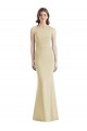 Outlet Sleeveless Stretch Crepe Criss Cross Open Back Trumpet Champagne Semi Formal Evening Dress Canada