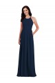 Outlet Sleeveless Stretch Crepe Criss Cross Open Back Trumpet Dark Navy Semi Formal Evening Dress Canada