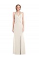 Outlet Sleeveless Stretch Crepe Low Back Trumpet Ivory Semi Formal Evening Dress Canada