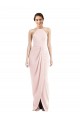 Outlet Sleeveless Stretch Crepe Trumpet Pink Maxi Evening Dress Canada