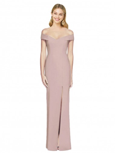 Outlet Sleeveless Stretch Crepe Criss Cross Back Trumpet Dusty Pink Semi Formal Evening Dress Canada