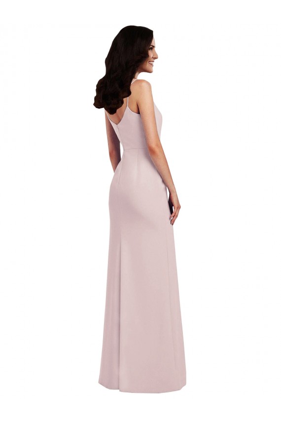 Outlet Sleeveless Stretch Crepe V-Back Trumpet Evening Dress Canada