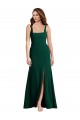 Outlet Sleeveless Stretch Crepe Trumpet Midnight Green Maxi Evening Dress Canada