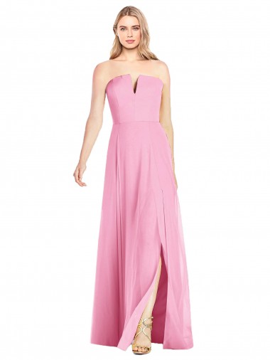 Outlet Sleeveless Soft Chiffon Trumpet Hot Pink Maxi Evening Dress Canada