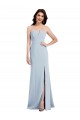 Outlet Sleeveless Stretch Crepe Low Back Trumpet Light Sky Blue Semi Formal Evening Gown Canada