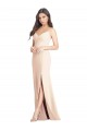 Outlet Sleeveless Stretch Crepe Trumpet Nude Semi Formal Evening Dress Canada