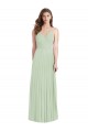 Outlet Cold Shoulder Soft Chiffon Trumpet Sage Maxi Evening Dress Canada