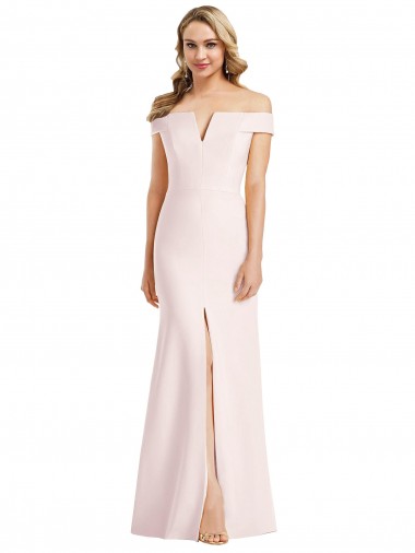 Outlet Sleeveless Stretch Crepe Trumpet Pink Sexy Evening Dress Canada