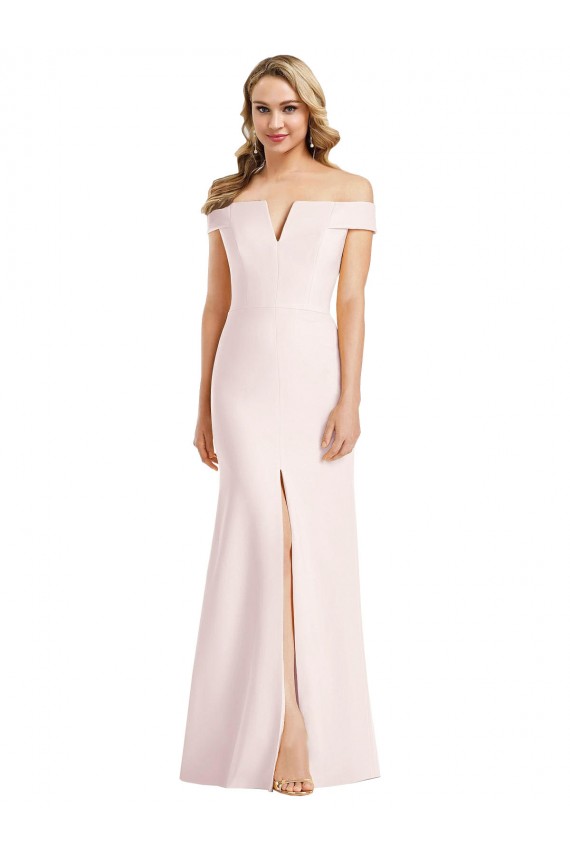 Outlet Sleeveless Stretch Crepe Trumpet Pink Sexy Evening Dress Canada
